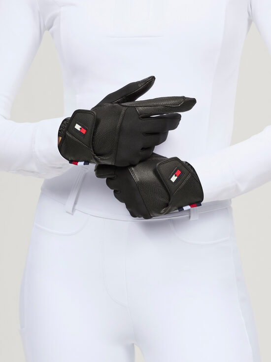  Tommy Hilfilger Equestrian Bryce jāšanas cimdi Desert Sky