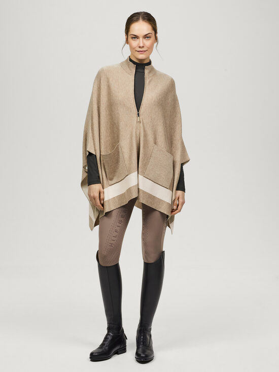 Tommy Hilfilger Equestrian Greenwood Knitted Cape TAUPE